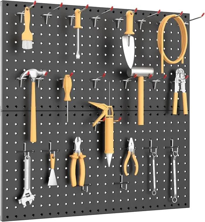 1 panneau perforé métallique pour mur de garage