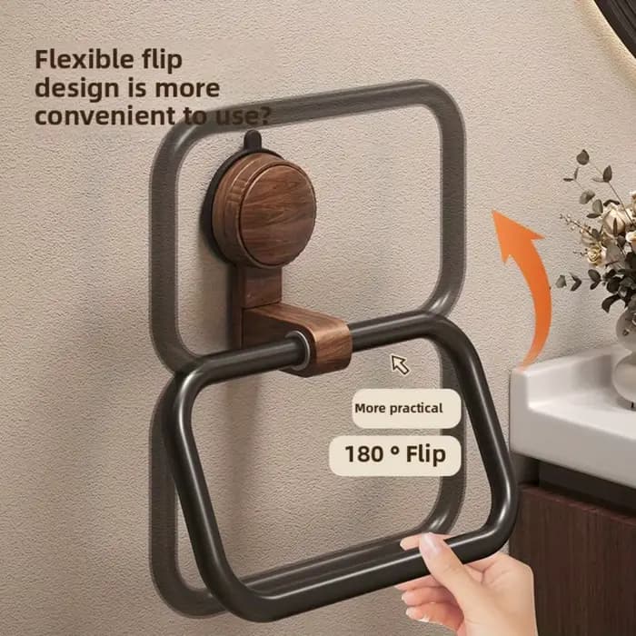 Nouveau porte-serviettes de salle de bain Vintage en bois de noyer étanche