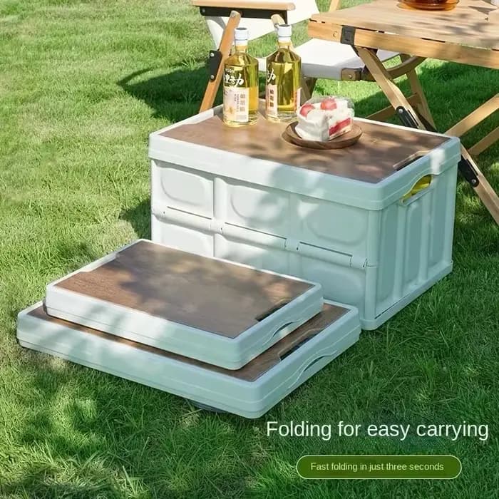 1 boîte de rangement de Camping en plein air avec couvercle
