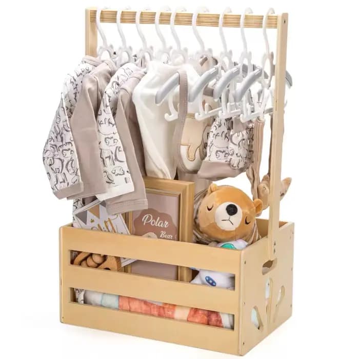 Caisse de rangement en bois pour jouets de bébé