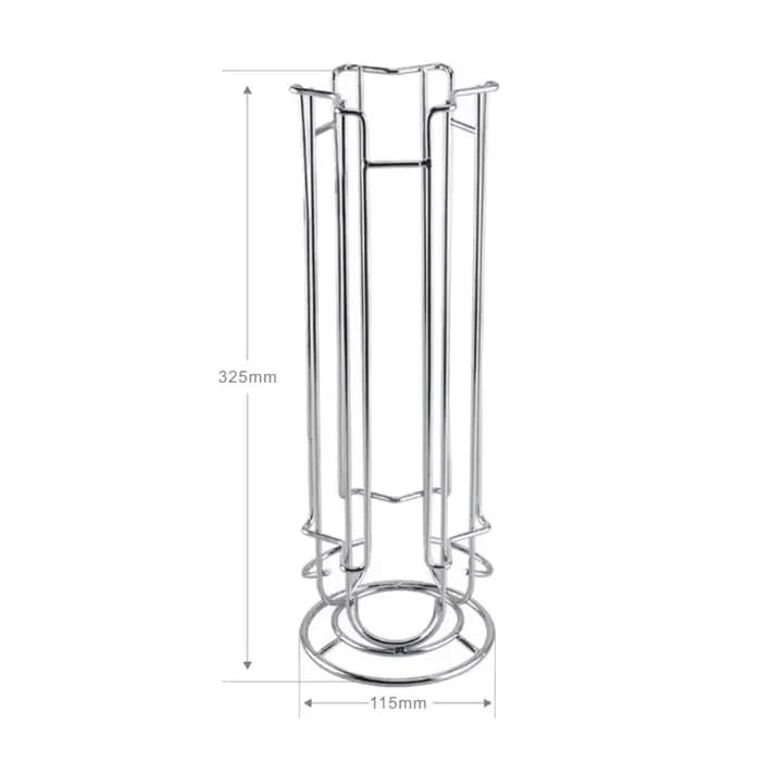 Support de rangement pour capsules Dolce Gusto en acier inoxydable argenté