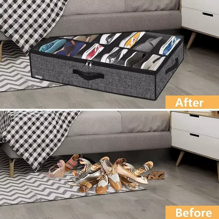 Organisateur de rangement pour chaussures sous le lit