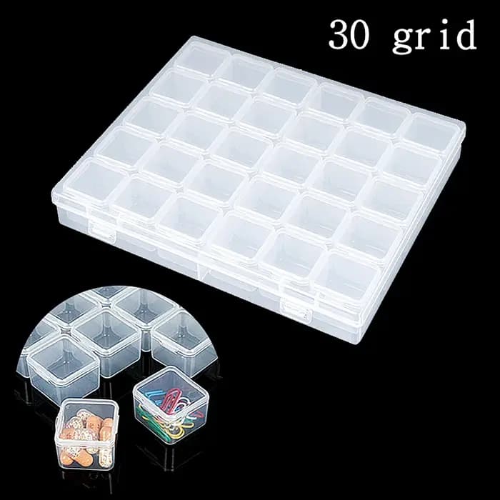 Boîte de rangement pour peinture diamant à 30 compartiments