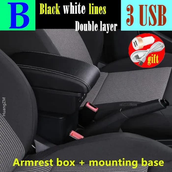 Boîte d'accoudoir pour Renault Captur Clio 2