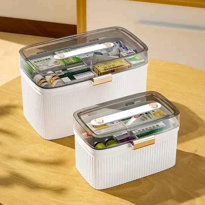 Boîte de rangement portable pour trousse de premiers soins