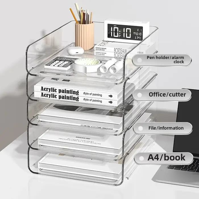 Organisateur de bureau avec 2 porte-fichiers verticaux