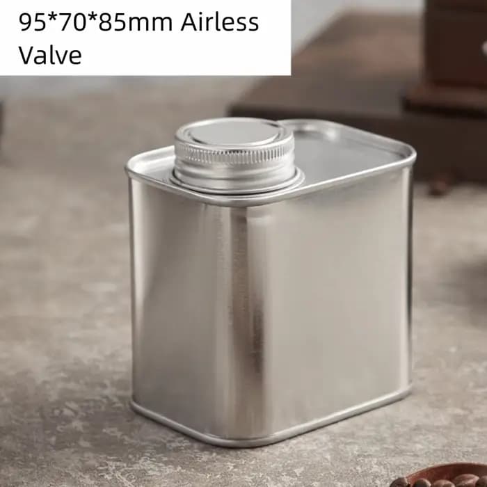 Boîtes de café scellées de grande capacité, échappement unidirectionnel carré, boîte de rangement de