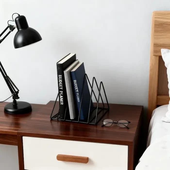 Étagère de bureau en fer forgé, étagère de table en métal, étagère de rangement simple