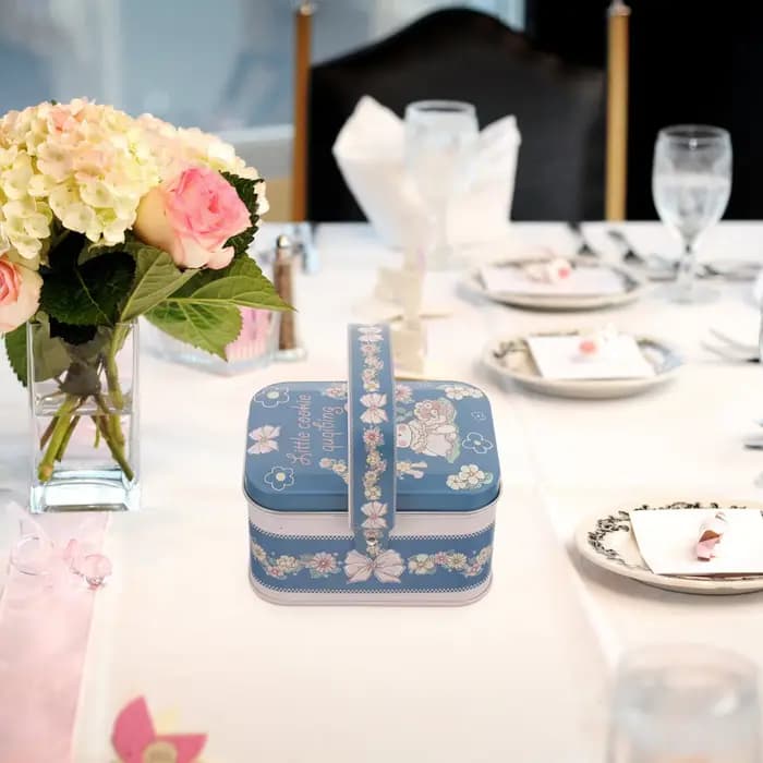 Boîte de rangement décorative en métal