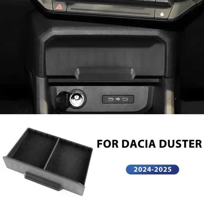 Pour Dacia Duster 3 2024 2025 2026 voiture stockage contrôle Central boîte de rangement conteneur Au