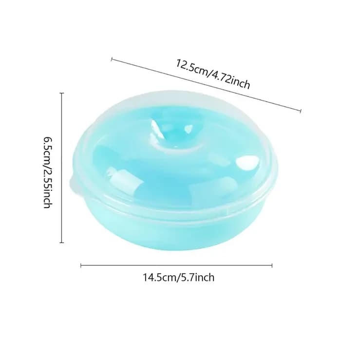 Récipient alimentaire rond transparent micro-ondable