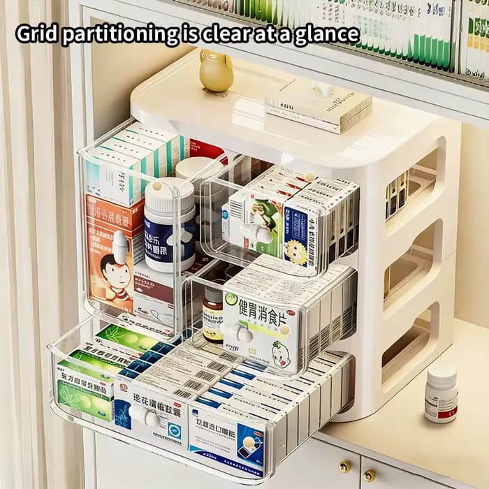 Boîte de rangement multifonctionnelle pour médicaments