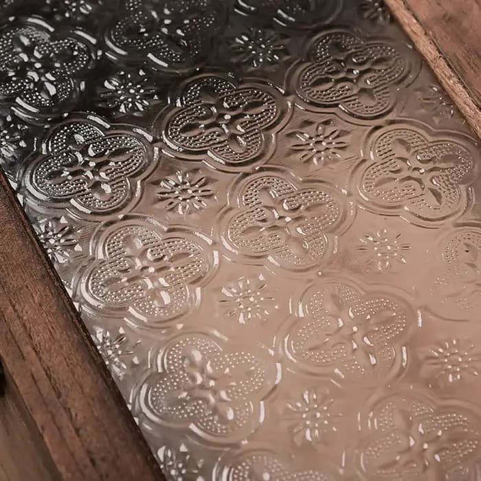 Boîte de rangement vintage en bois décorative avec couvercle en verre