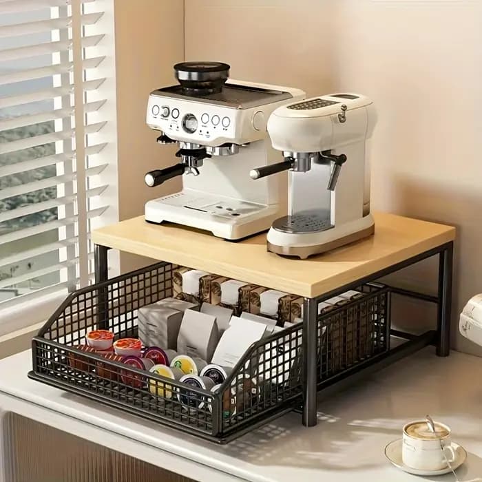 Support de rangement pour micro-ondes de cuisine moderne