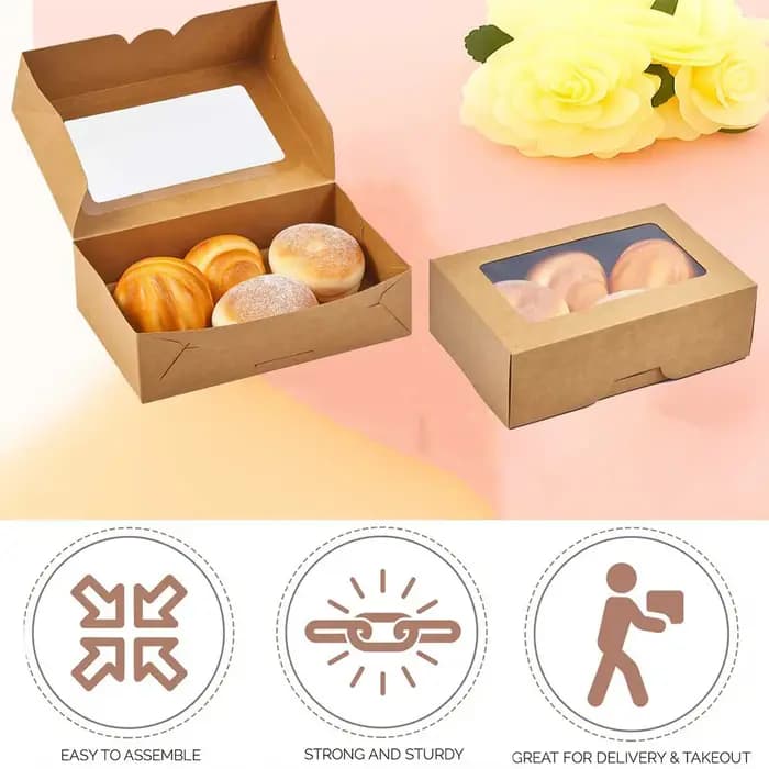 Boîtes à biscuits 10/20/30 compartiments avec fenêtre - boîtes à pain