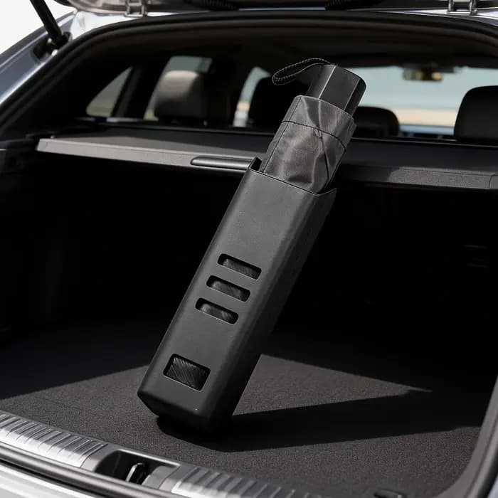 Boîte de rangement pour parapluie de coffre de voiture