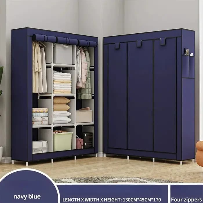 Grande armoire anti-poussière, armoire sur pied en tissu, organisateur multicouche, placard de grande capacité, rangement pour chambre à coucher