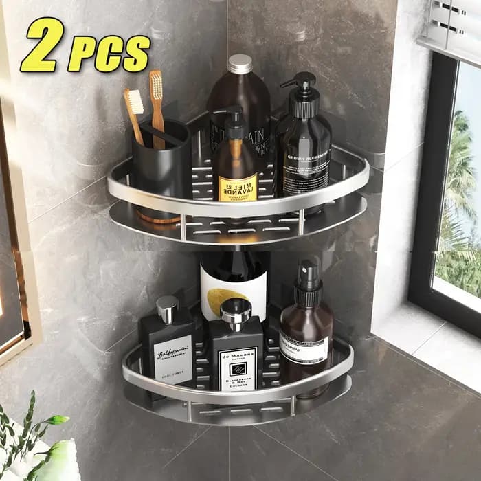 HONo-Nail-Étagère d'angle de douche en aluminium