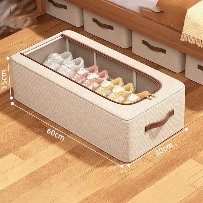 Organisateur de rangement de chaussures sous le lit
