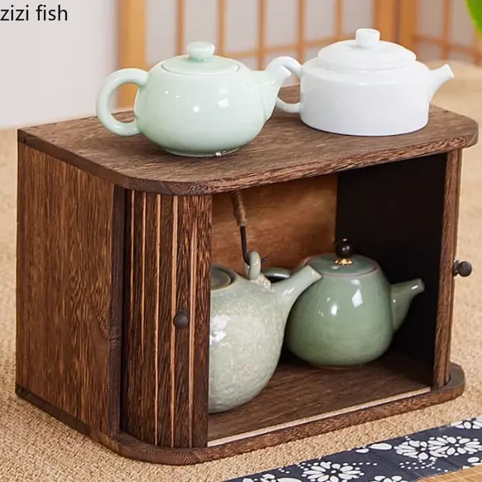 Boîte de rangement en bois massif