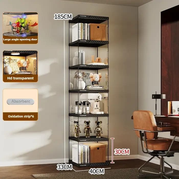 Vitrine bibliothèque avec porte