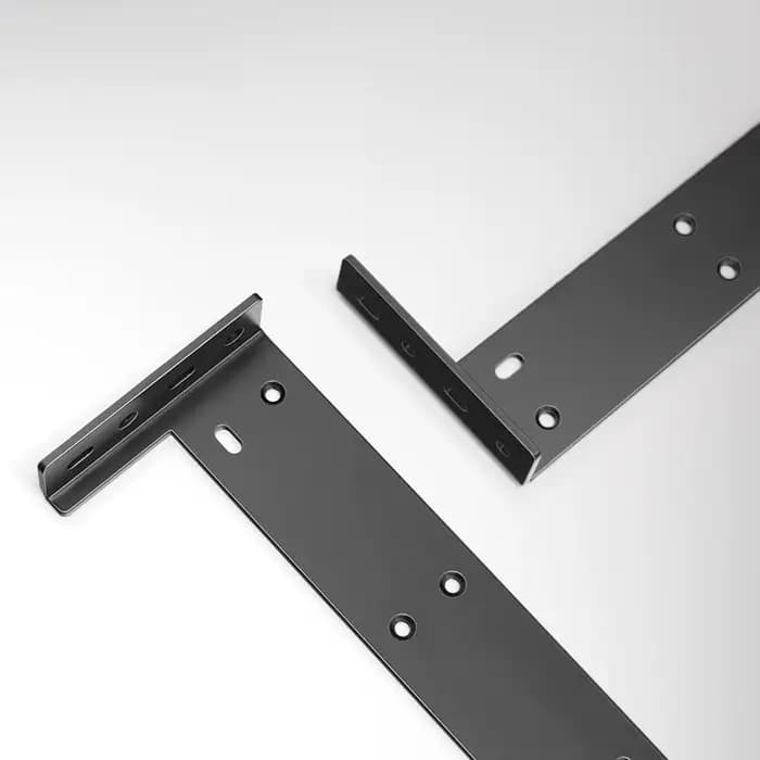 Support d'invite d'étagère en L noir avec vis