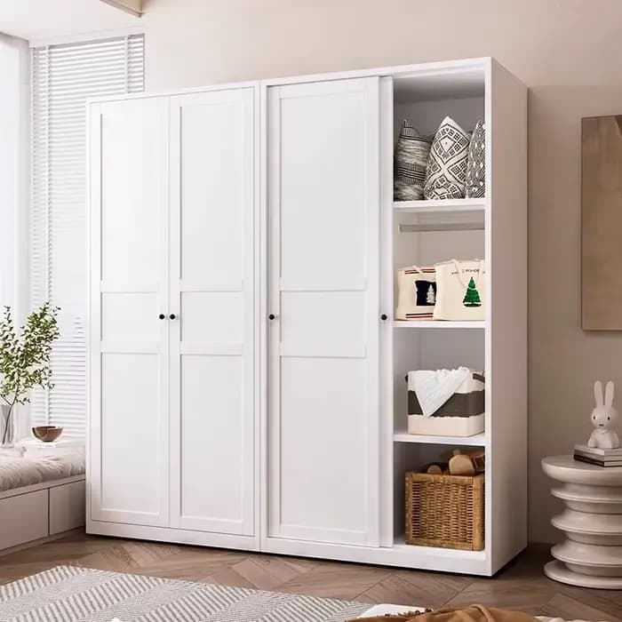 Armoire De rangement pour vêtements blancs