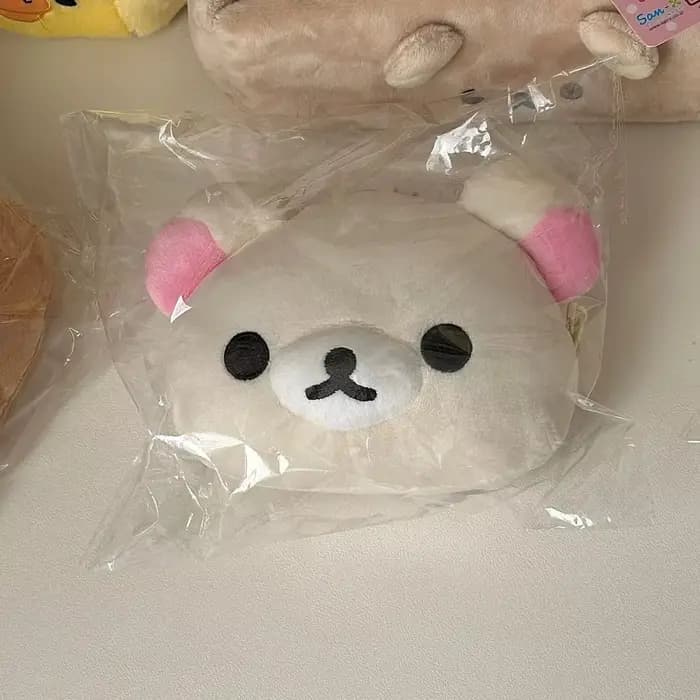 Kawaii Rilakkuma Mini sac de rangement pour enfants-carte stylo gomme organisateur école papeterie portefeuille