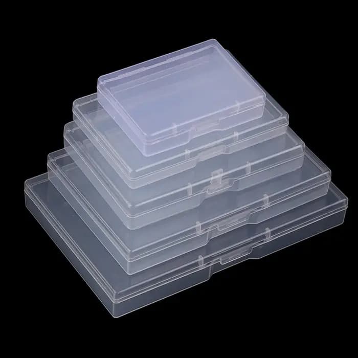 Boîte en plastique transparente, boîte d'emballage rectangulaire translucide, étui de rangement, anti-poussière, Durable, solide, conteneur de bijoux