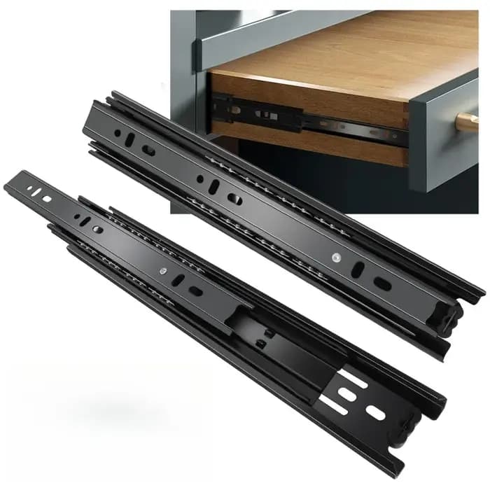 1 Paire de glissières de tiroir à extension complète pour armoire et commode, 8, 10, 12, 14, 16, 18,