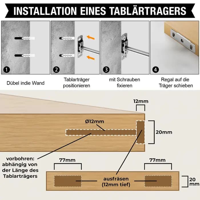 Étagère flottante invisible robuste avec supports dissimulés pour fixation murale, étagère de rangement, supports métalliques, quincaillerie de meubles