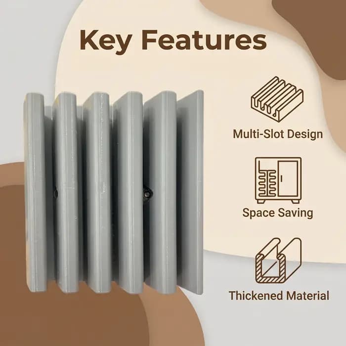 Support mural multi-emplacements robuste pour couvercles de contenants de cuisine, gain de place sous l'armoire