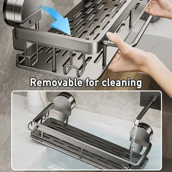Étagère de salle de bain à ventouse sans perçage