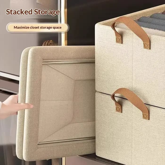 Boîte de rangement pliable en tissu pour la maison