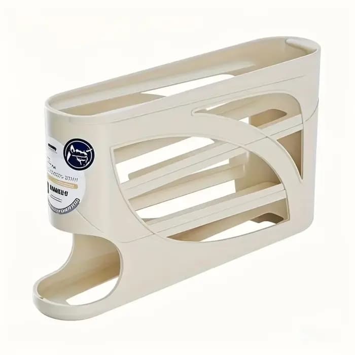 Conteneur de rangement pour œufs à 3 niveaux sur roulettes pour réfrigérateur