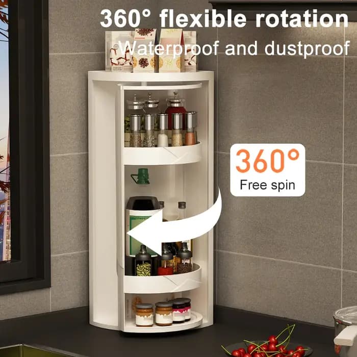 Étagère réglable rotative de cuisine