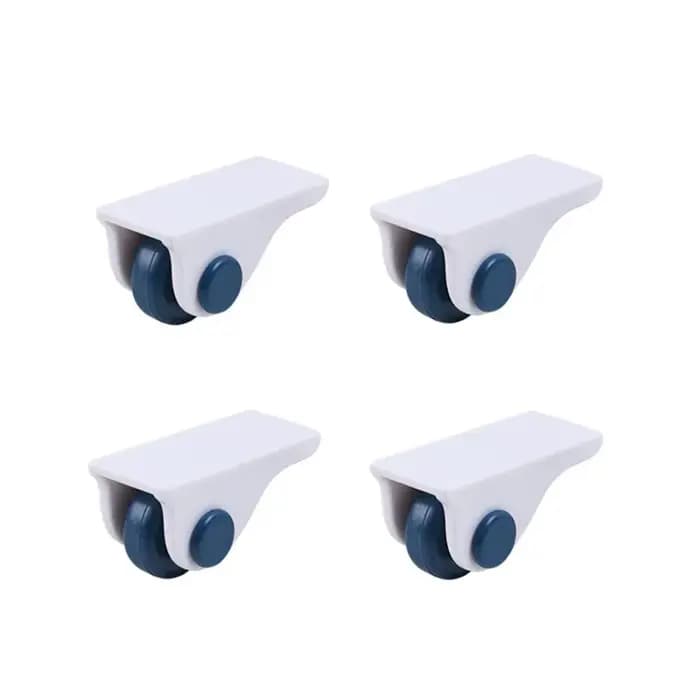 4/8 pièces boîte de rangement roulettes meubles rouleaux coulissants poubelle poulie auto-adhésive m