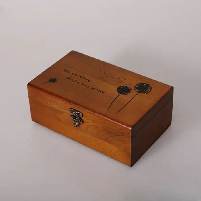 Boîte à couture en bois avec couvercle, organisateur artisanal multi-compartiments, rangement à domicile pour aiguilles, fils, ciseaux – Kit de couture vintage