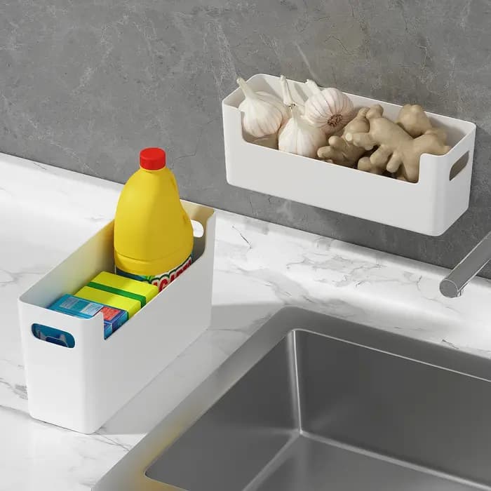 WORTHBUY Armoire murale de rangement en plastique