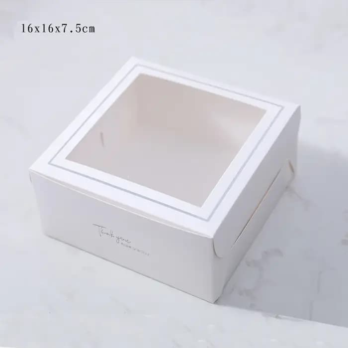 Boîte d'emballage en carton avec fenêtre pour gâteaux