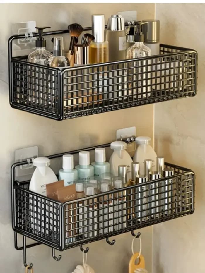 Étagère de rangement murale sans perçage pour salle de bain