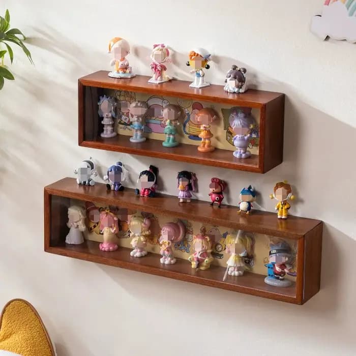 Étagère flottante de bureau pour poupées et bibelots