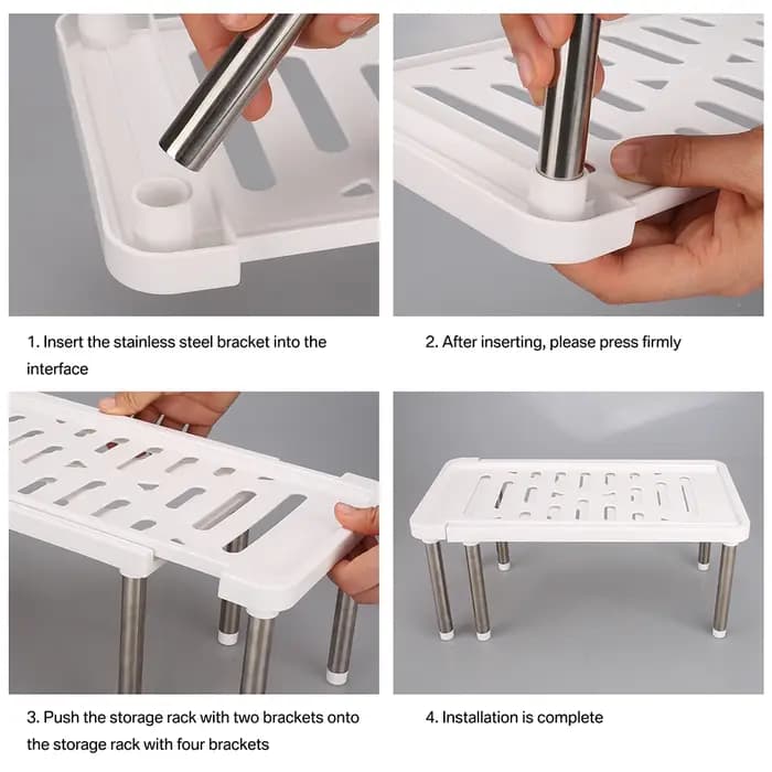 Étagère de rangement rétractable et extensible pour armoire