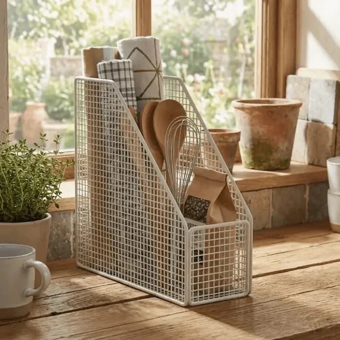 Support de rangement de cuisine peu encombrant en fer respirant