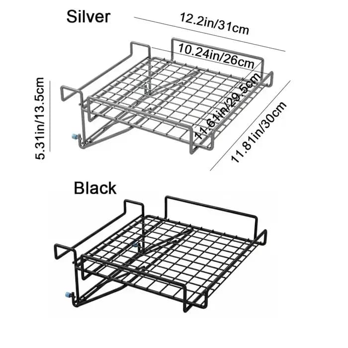Étagère de rangement pliable en acier inoxydable