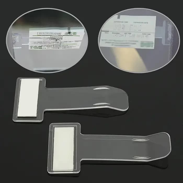 Porte-billets de voiture transparent multifonctionnel - support pour tickets de stationnement