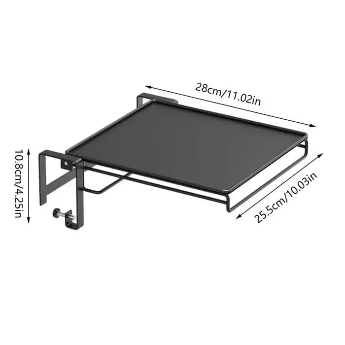 Étagère de rangement pliable pour porte d'armoire, économiseur d'espace, avec porte-serviettes, exte