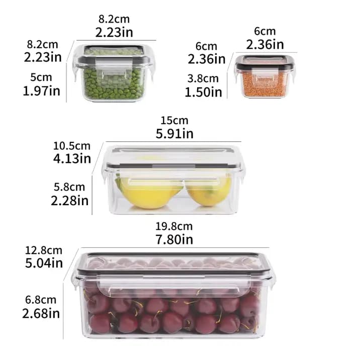 8 boîtes de conservation alimentaire hermétiques