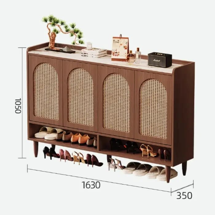 Salon Vintage chaussures étagère bois luxe gain de place