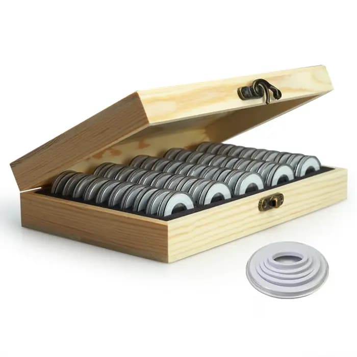 Boîte de protection des pièces commémoratives en bois, ajuste une boîte de collection qui empêche l'